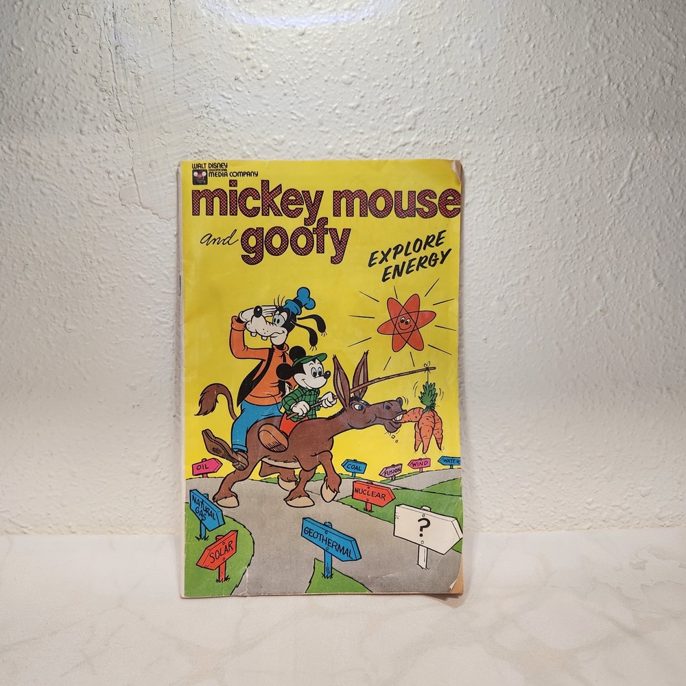 Mickey Mouse & Goofy Explore Energy Comic Disney 1976 Educational‎ Media Color